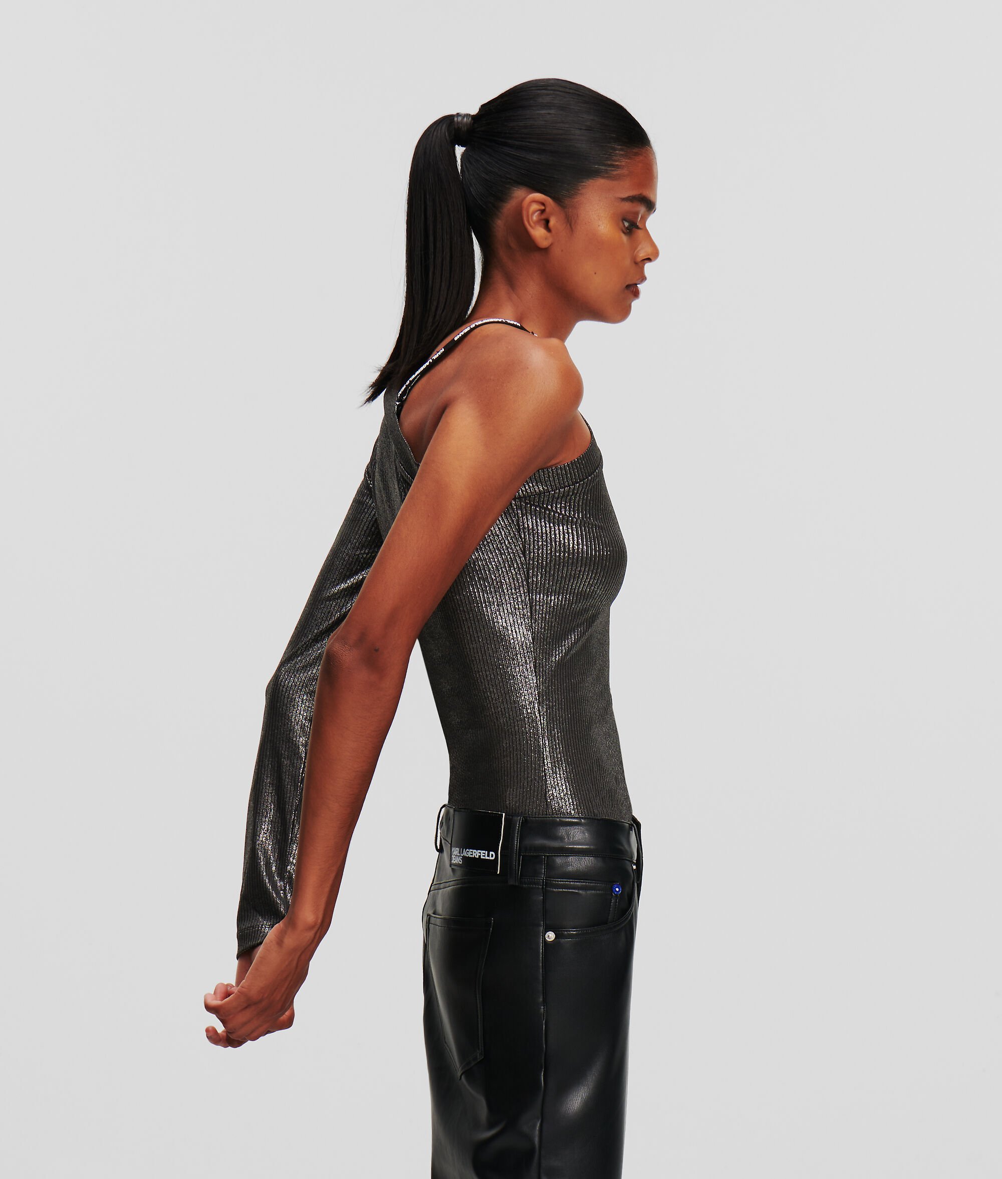 (image for) Concise KLJ METALLIC ONE-SHOULDER TOP